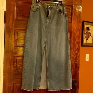 Pilcro for Anthropology Demin Skirt